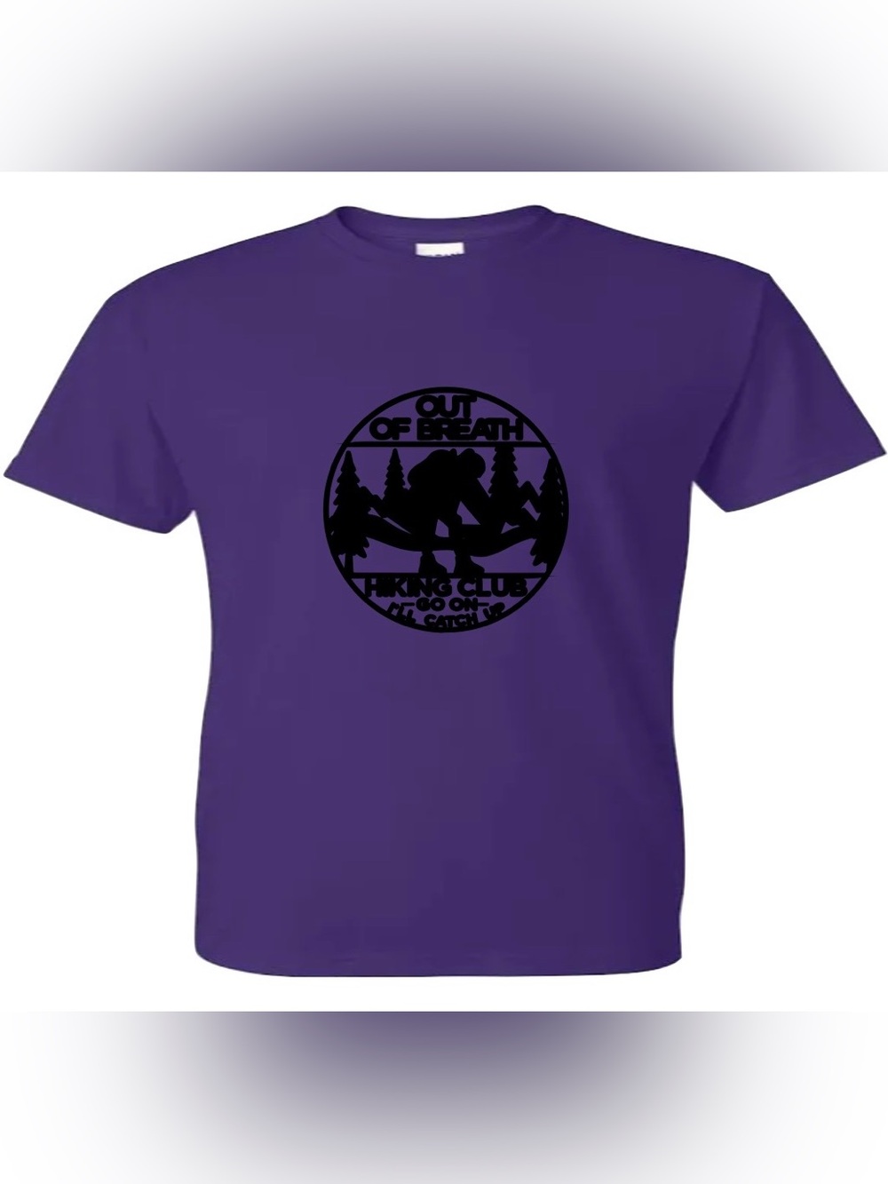 Ladies Purple Hiking Club Graphic Tee